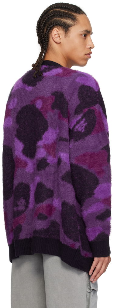 Sweater BAPE A Bathing Ape Camo Cardigan Lilla | 001KNK801006M, 2