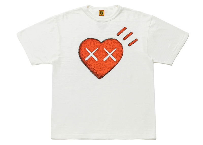 T-shirt KAWS KAWS x Human Made Heart T-Shirt Hvid | XX22TE008