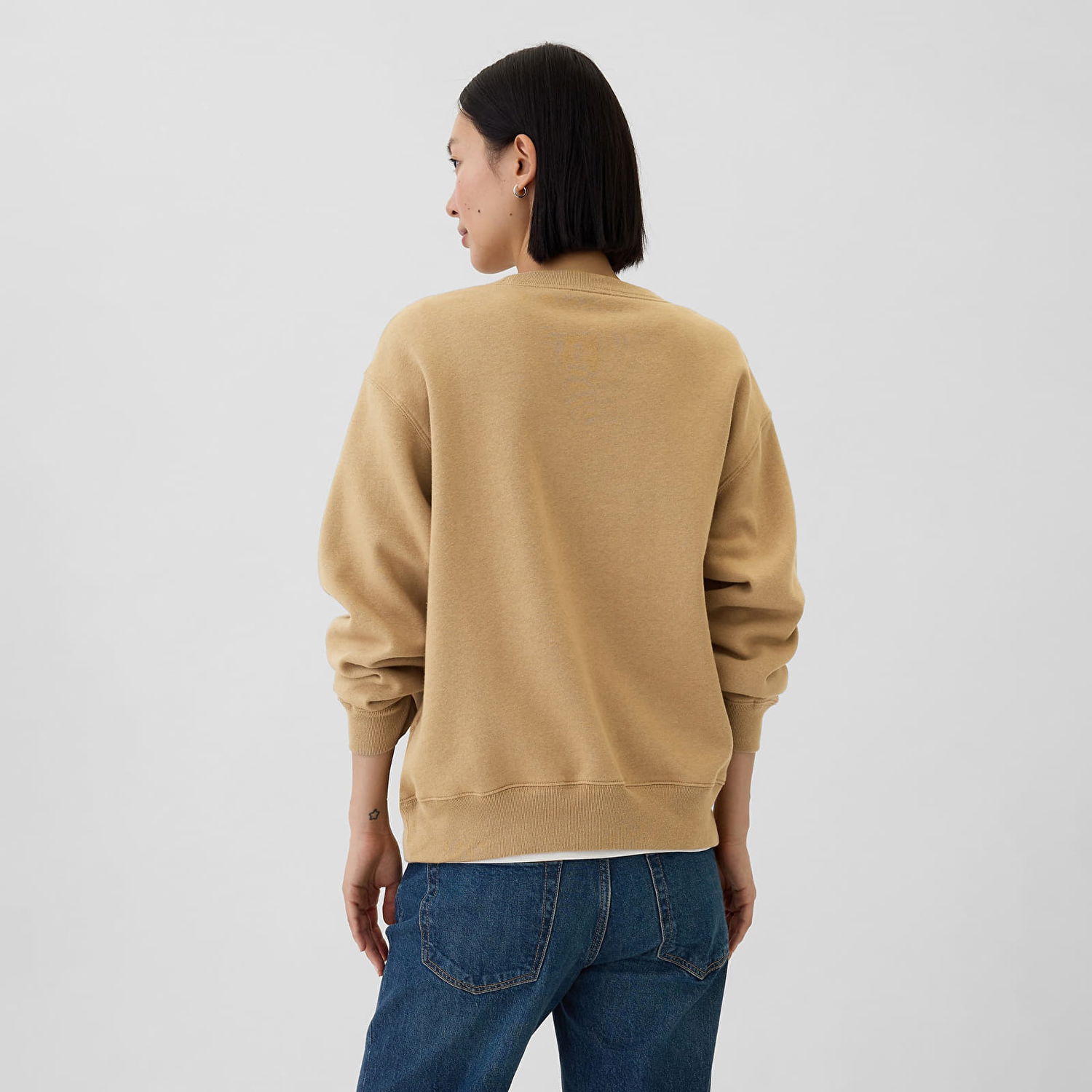 Sweatshirt GAP Logo Crew Mojave Beige | 554936-33, 1