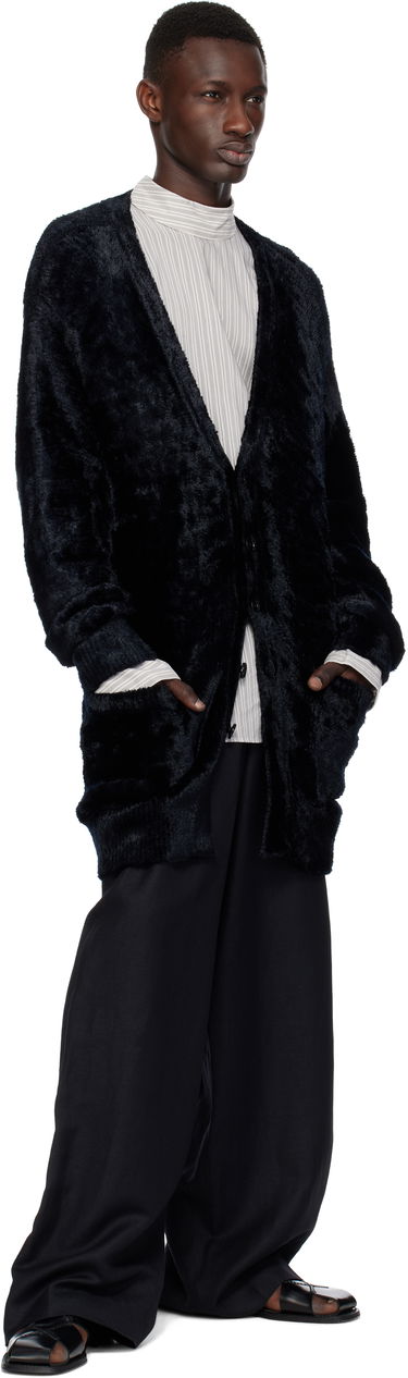 Sweater Dries Van Noten Dries Van Noten Viscose Knit Cardigan Sort | 251-021215-1707, 3