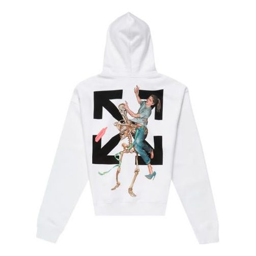 Sweatshirt Off-White Pascal Painting Arrow Hoodie Hvid | OMBB037F20FLE0010110