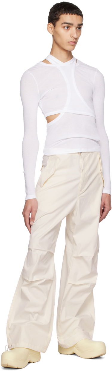 T-shirt Dion Lee Modular Cutout Long Sleeve T-Shirt Hvid | C3102R23, 3
