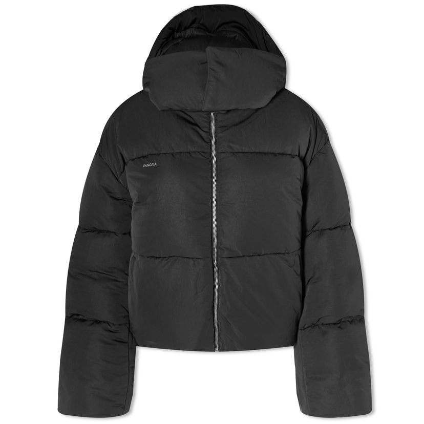 Puffer jakke PANGAIA Pangaia FLWRDWN Recycled Nylon Cropped Puffer Jacket Sort | 100011689868