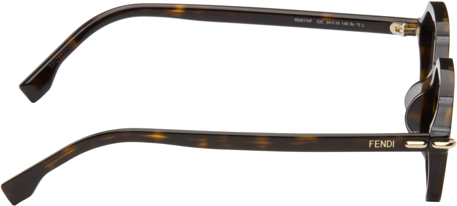 Solbriller FENDI Fendi Selleria Rectangle Sunglasses Brun | FE40174FW5452C 192337228605, 1