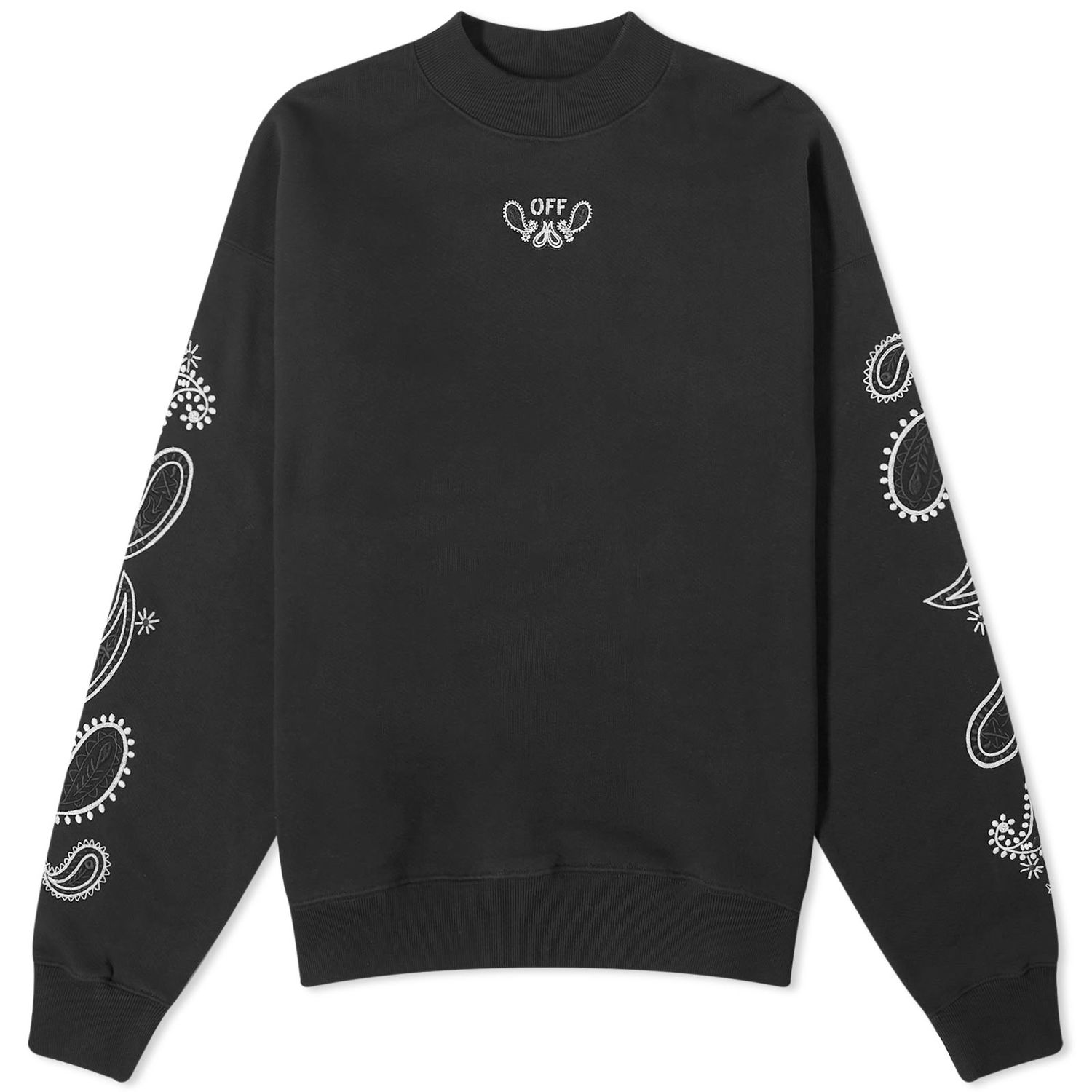 Sweatshirt Off-White Bandana Arrow Crew Sweat Sort | OMBA054S24FLE0021001, 0