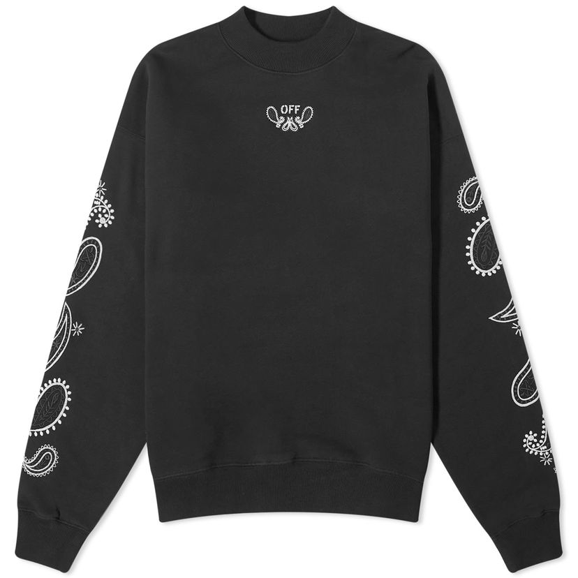 Sweatshirt Off-White Bandana Arrow Crew Sweat Sort | OMBA054S24FLE0021001
