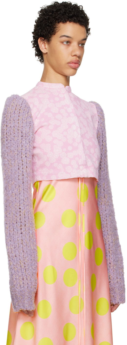 Kjole ERL ERL Floral Cropped Jacket Lyserød | ERL06J103, 1