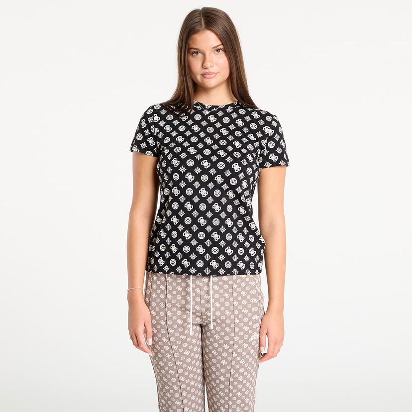 T-shirt GUESS GUESS Gloria Peony Short Sleeve T-Shirt Sort | V5YI04I3Z14-PJ1Q