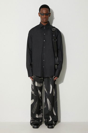 Bukser Marcelo Burlon Feathers Trousers Sort | CMCA187F23FAB0031001, 1