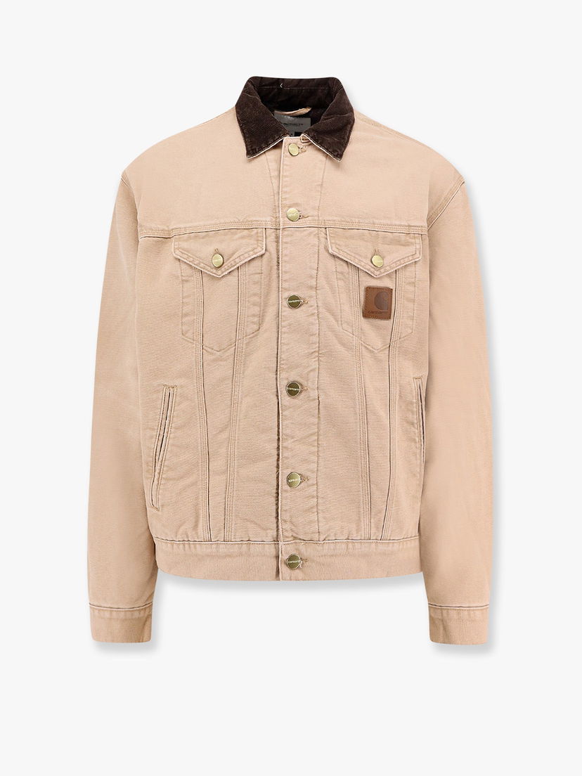 Jakke Carhartt WIP Corduroy Collar Denim Jacket Beige | I0343152N24O