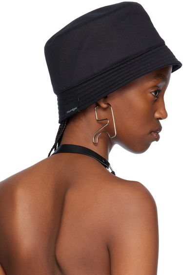 Kasket Courrèges Signature Bucket Hat Sort | 124ACP005CO0024, 2