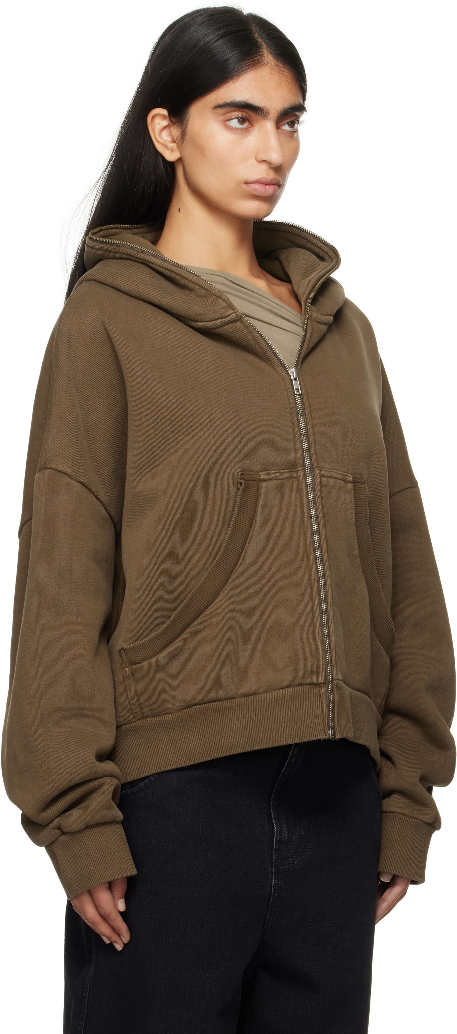 Sweatshirt Entire Studios Entire Studios Eternal Zip Hoodie Brun | ES2202BT, 1