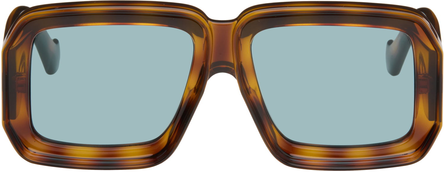 Solbriller Loewe Paula's Ibiza Dive Chunky Squared-Frame Eyewear Brun | LW40064U 192337136368, 0