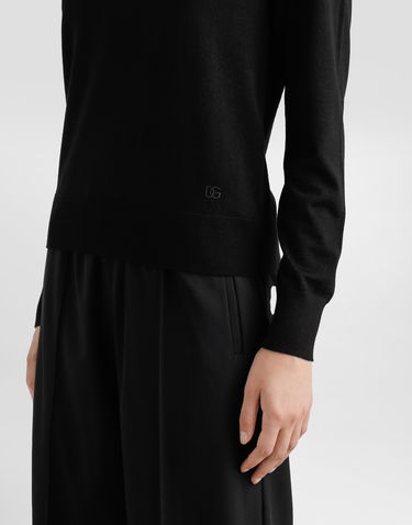Sweater Dolce & Gabbana Dolce & Gabbana Wool Turtleneck Sweater with Logo Embroidery Sort | FXW13ZJCVXFN0000, 3