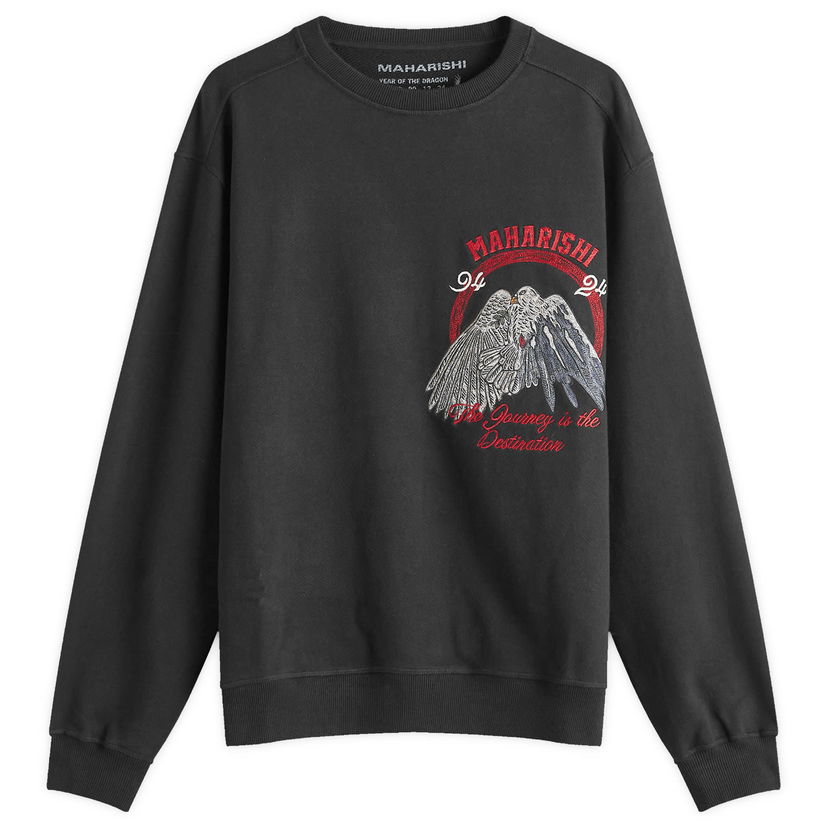 Sweatshirt Maharishi Peace Mount Crew Sweatshirt Sort | 5317-BLK