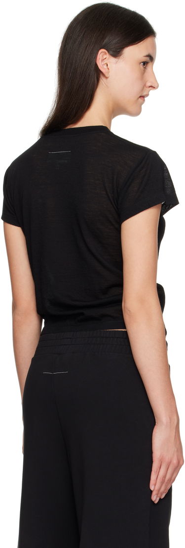 T-shirt Maison Margiela MM6 Maison Margiela Sheer Wool T-Shirt Sort | S52GC0354 M20123, 2