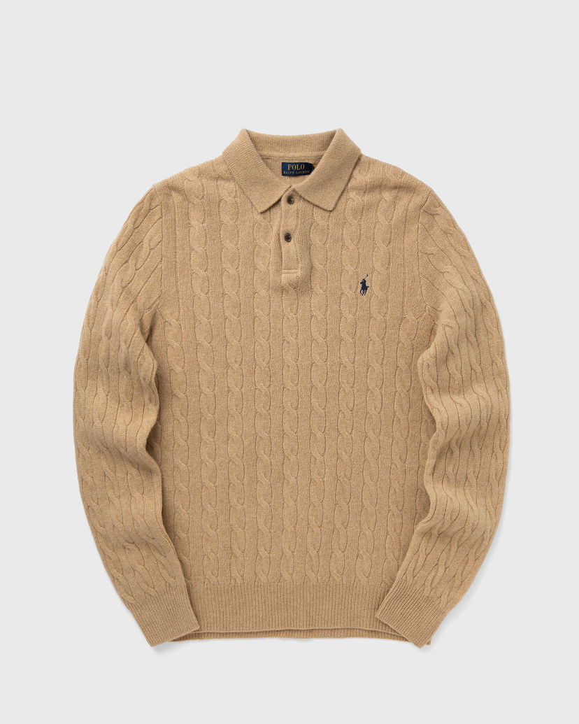 Sweater Polo by Ralph Lauren Cable-Knit Polo Sweater Beige | 710974165004