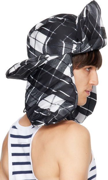 Hat Jean Paul Gaultier Gaultier Tartan Print Aviator Hat Sort | 24/31-U-CC044P-C563-000201, 2