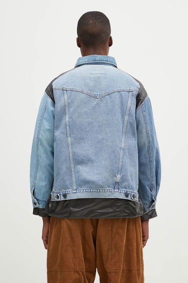 Jakke Needles Denim Jacket with Nylon Panels Blå | PU337, 2