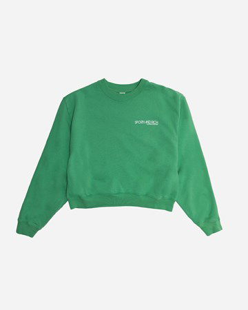 Sweatshirt Sporty & Rich Disco Cropped Crewneck Grøn | CR474KE, 0