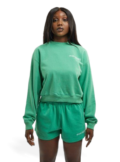 Sweatshirt Sporty & Rich Disco Cropped Crewneck Grøn | CR474KE