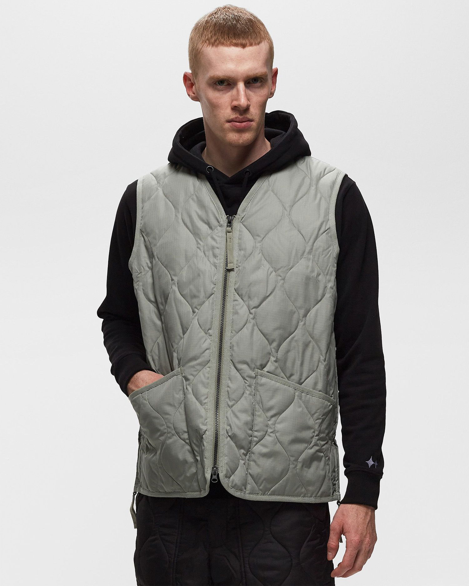 Vest TAION MILITARY ZIP V NECK DOWN VEST Grøn | TAION-001ZML-1-GREEN, 1