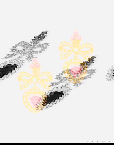 Øreringe Dolce & Gabbana Dolce & Gabbana Love Heart Drop Earrings Rød | WEKL1GWGAR4ZOO00, 0
