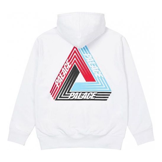 Sweatshirt Palace Triangle Logo Long Sleeve Hoodie Hvid | P19HD086