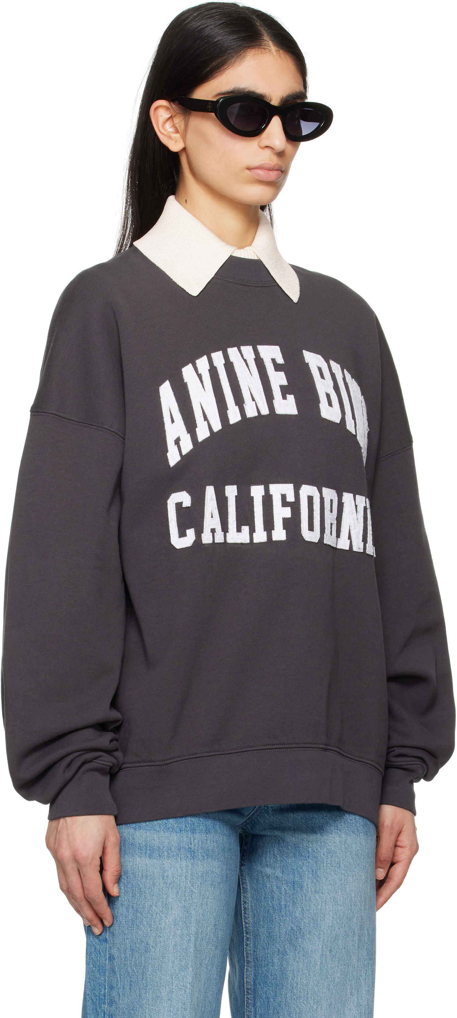Sweatshirt Anine Bing Anine Bing Miles Sweatshirt Grå | A-08-10025-009, 1