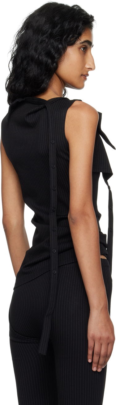 Tanktop Ottolinger Ottolinger Ada Pinstripe Sleeveless Top Sort | 102-106004-01, 2