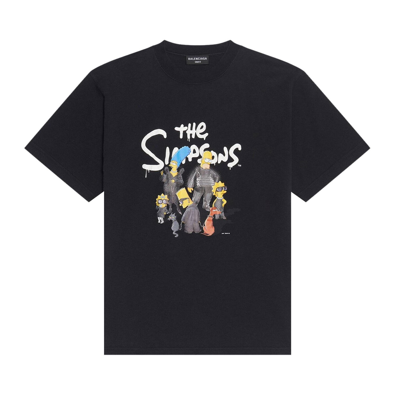 T-shirt Balenciaga Small Fit Tee Sort | 670943 TLVG7 0100, 1