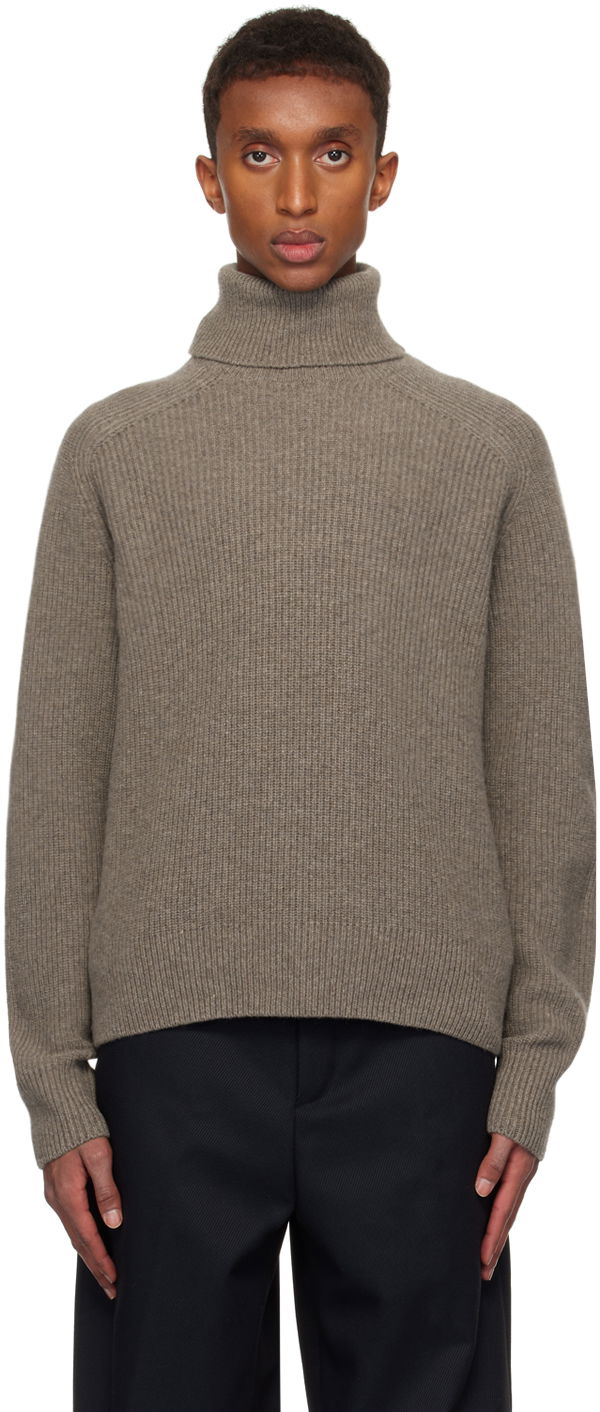 Sweater BOSS Recycled Wool Turtleneck Grå | 50527439