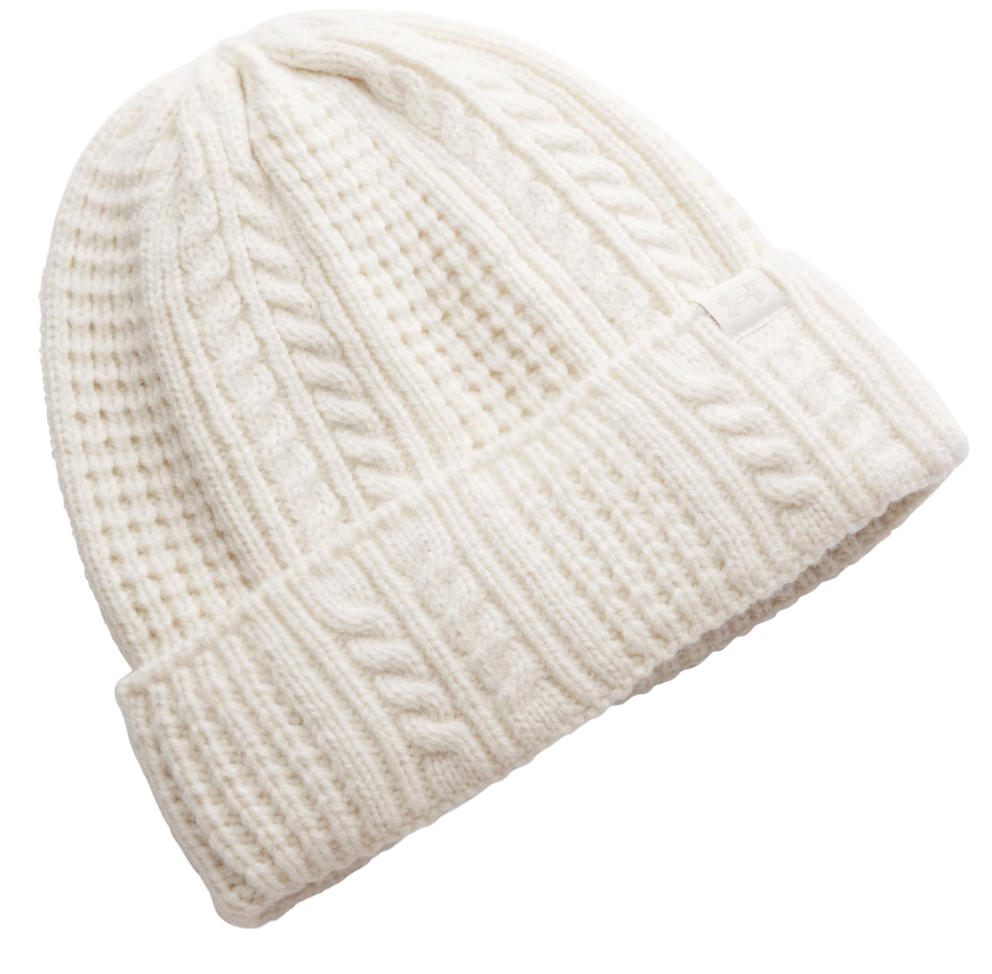 Beanie Under Armour Halftime Cable Knit Beanie Hvid | 1386639-279, 0