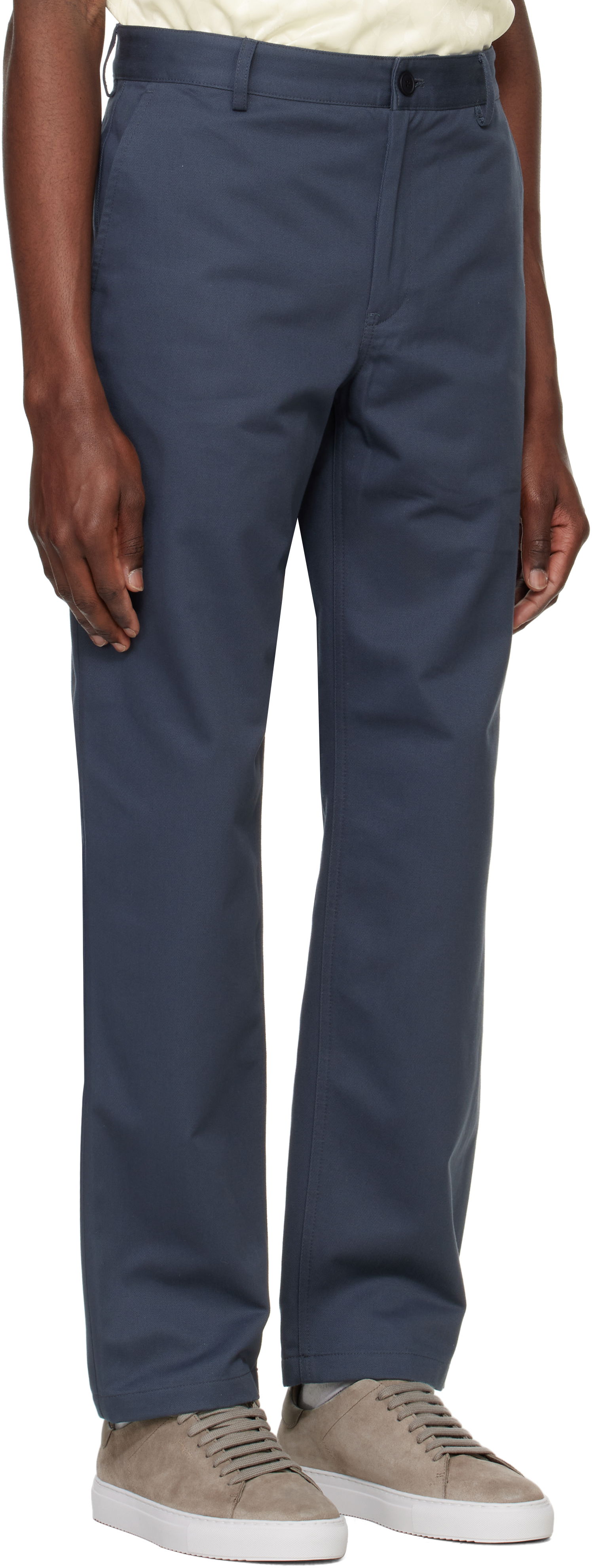 Bukser MAISON KITSUNÉ Maison Kitsuné Casual Chino Trousers Blå | OM01101WW9043, 1