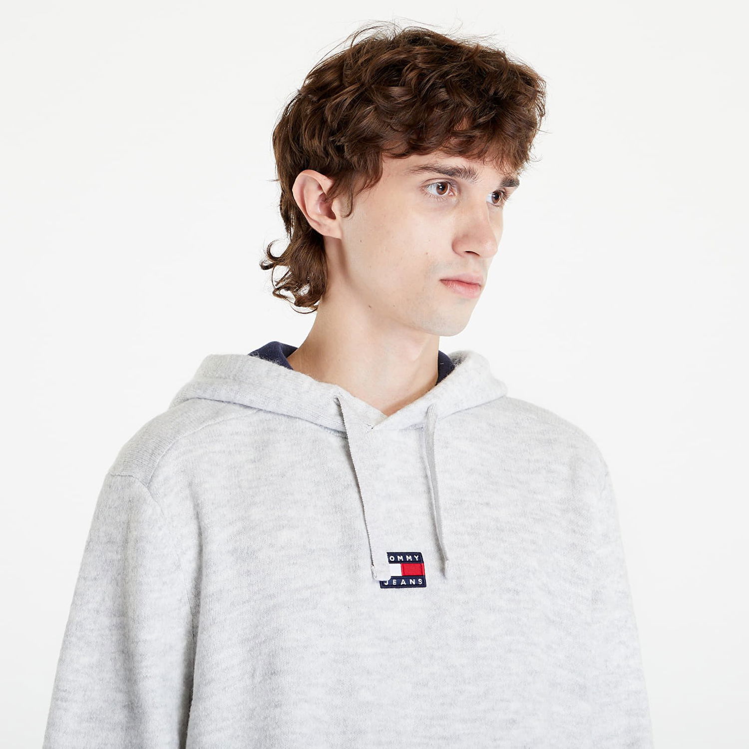 Sweatshirt Tommy Hilfiger Relaxed Badge Hoodie Hvid | DM0DM15067 PJ4, 1
