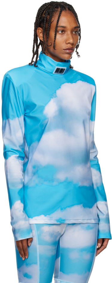 Sweater VETEMENTS VTMNTS Turtleneck Clouds Print Blå | VL14TO300S, 1
