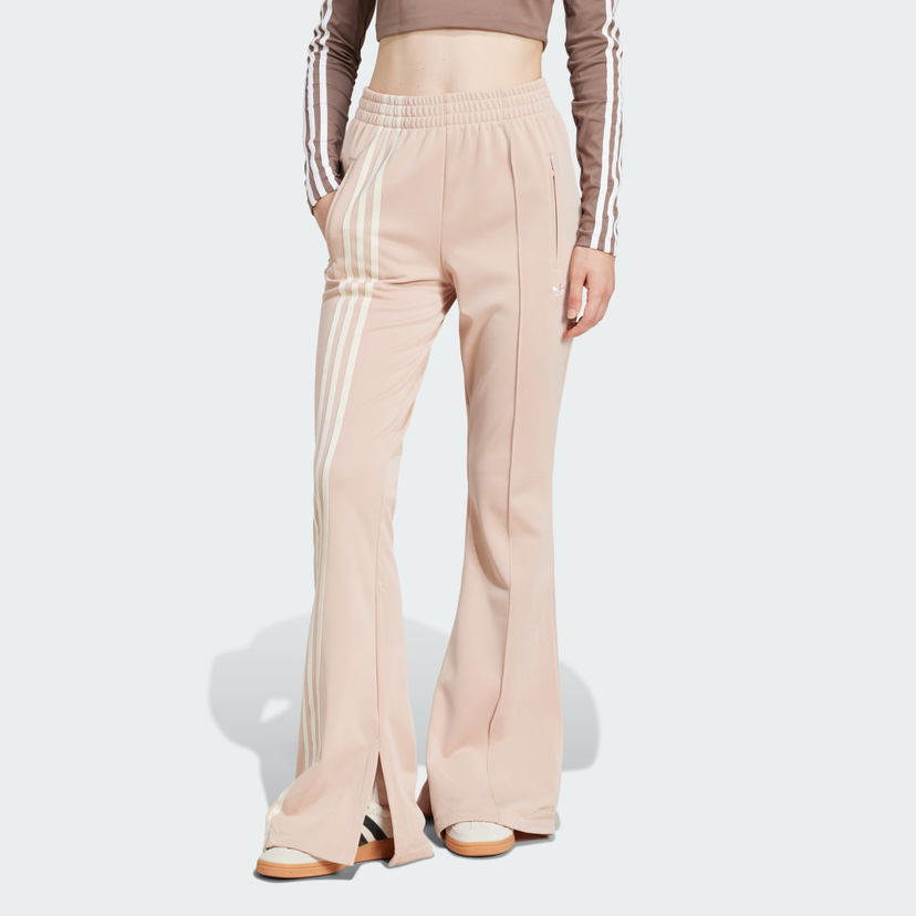Joggingbukser adidas Performance 3-Stripes Flared Firebird Track Pants Lyserød | JJ0935