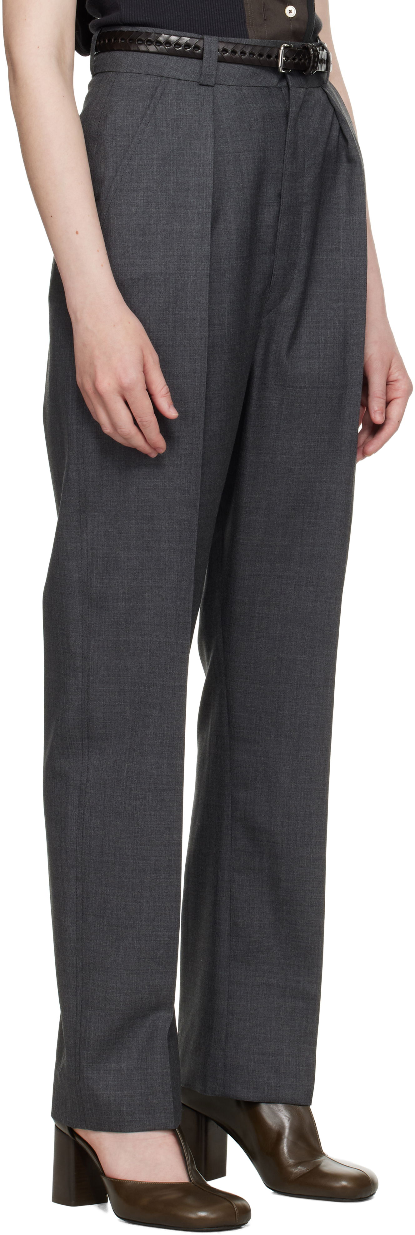 Bukser LEMAIRE Lemaire Dropped Crotch Soft Trousers Grå | PA1183 LF1386, 1