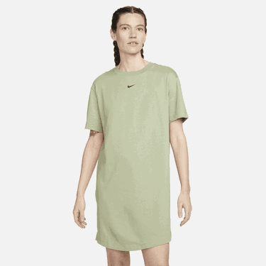 Kjole Nike Sportswear Essential T-Shirt Dress Grøn | DV7882-386, 0
