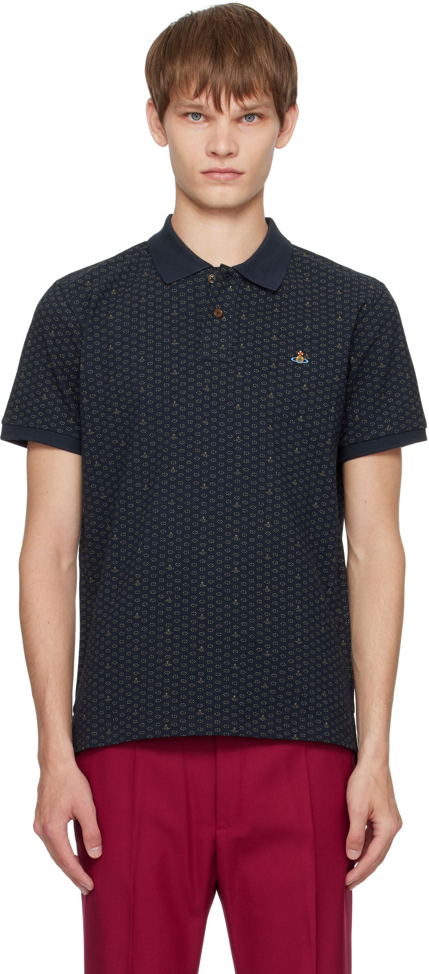 Polo skjorte Vivienne Westwood Vivienne Westwood Classic Polo Mørkeblå | 2H01000P-J009Q-, 0