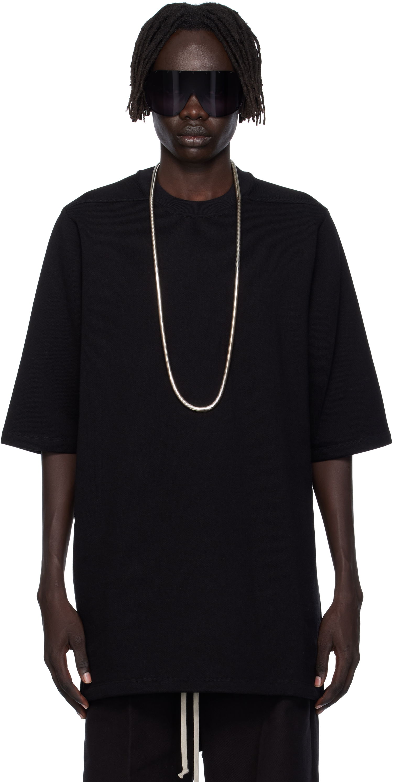 T-shirt Rick Owens Rick Owens Concordians Jumbo T-Shirt Sort | RU02E1249 JTC, 0