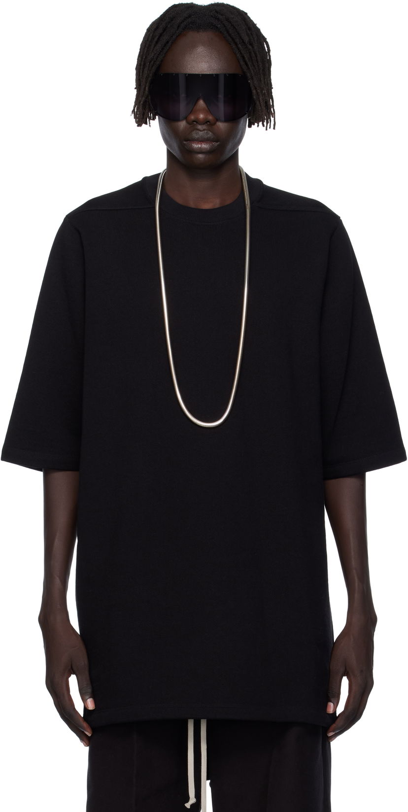 T-shirt Rick Owens Rick Owens Concordians Jumbo T-Shirt Sort | RU02E1249 JTC