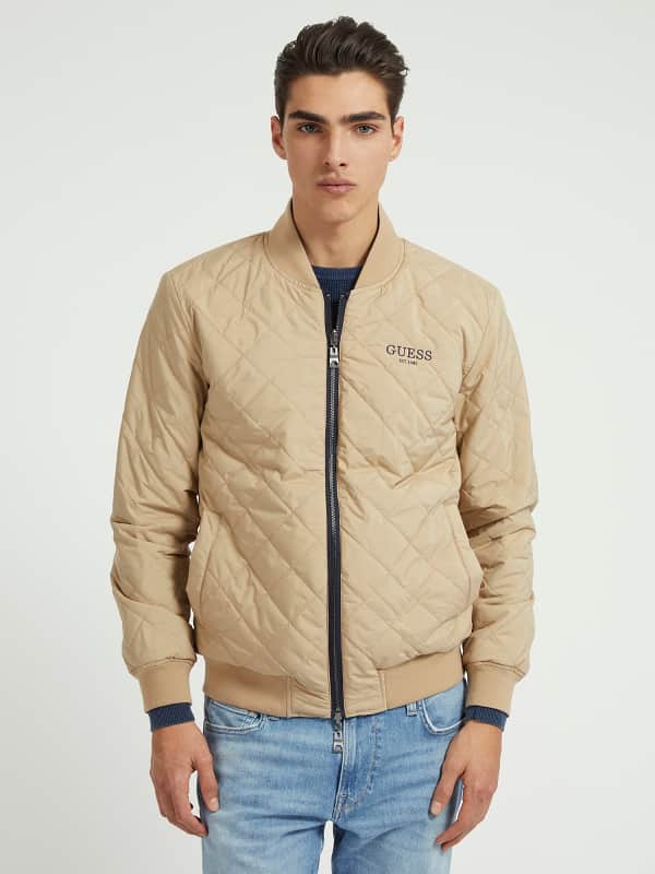 Bomberjakke GUESS Reversible Bomber Beige | M3YL16WFHJ0, 0