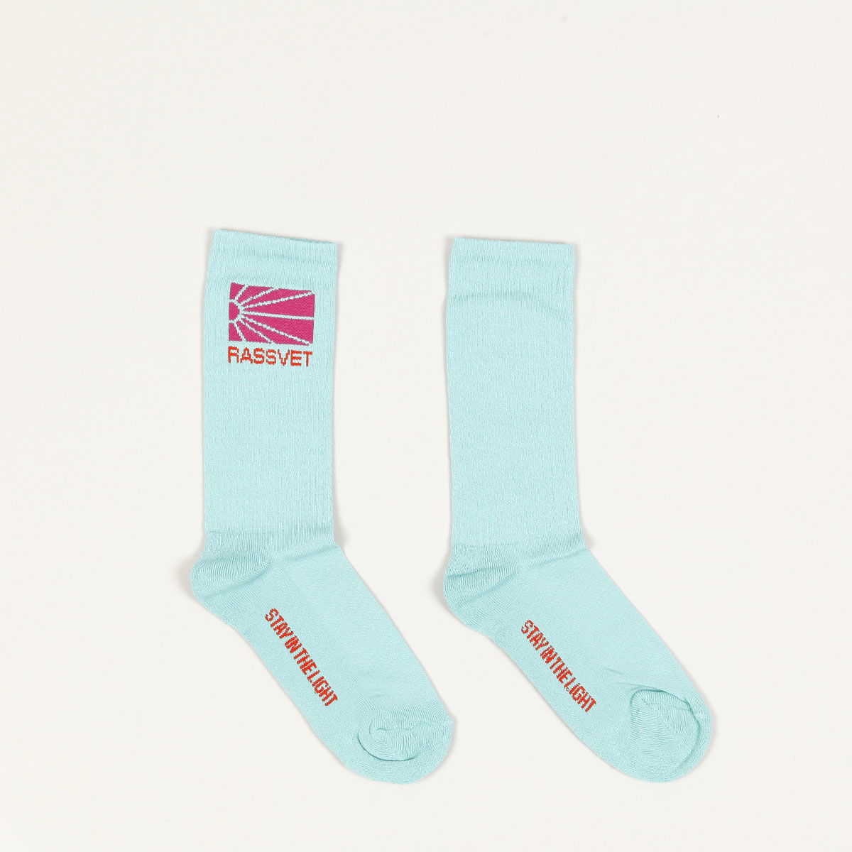 Sokker PACCBET Rassvet Logo Knit Socks Turkis | Rassvet-logo-knit-socks-green, 1
