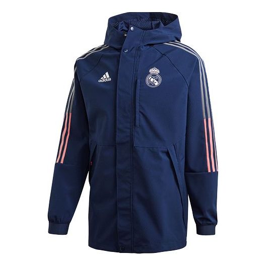 Parka adidas Originals Real Madrid Travel Hooded Jacket Blå | FR3878