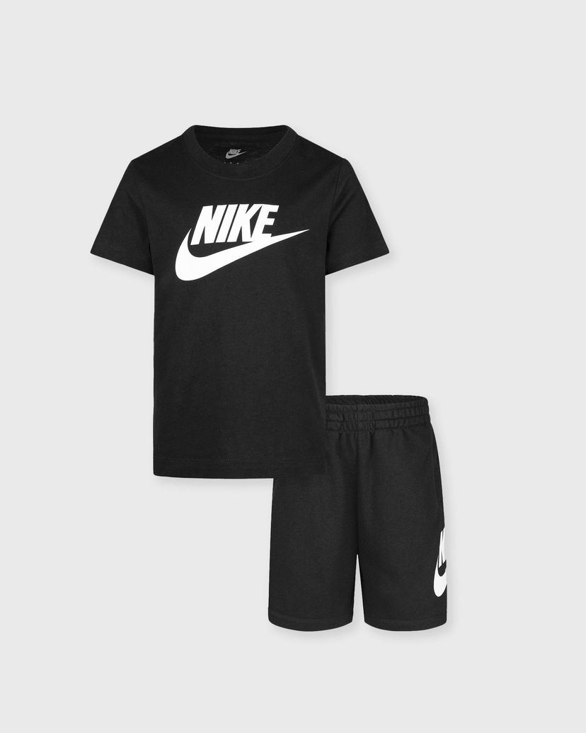 Træningsdragt Nike Club T-Shirt and Shorts Set Sort | 86L596-023