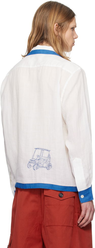Skjorte Bode Bode Club Champion Long Sleeve Shirt Hvid | MRS25SH009, 2