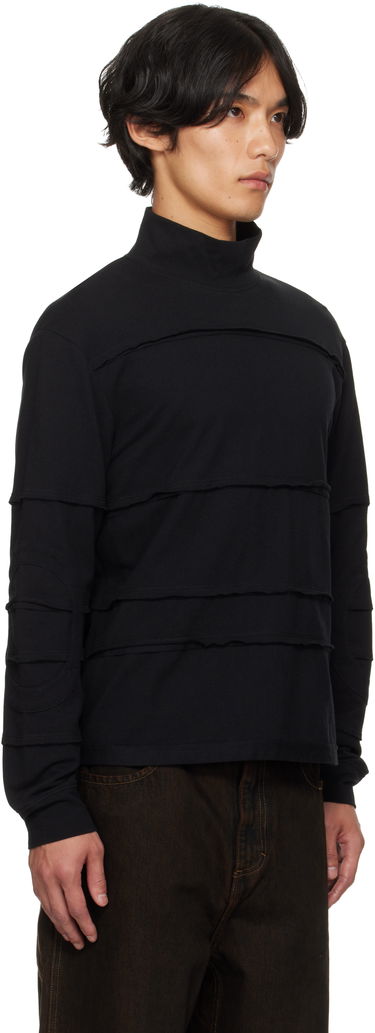 Sweater Eckhaus Latta Eckhaus Latta Striated Turtleneck Sort | 1413-EL-PF25-N, 1
