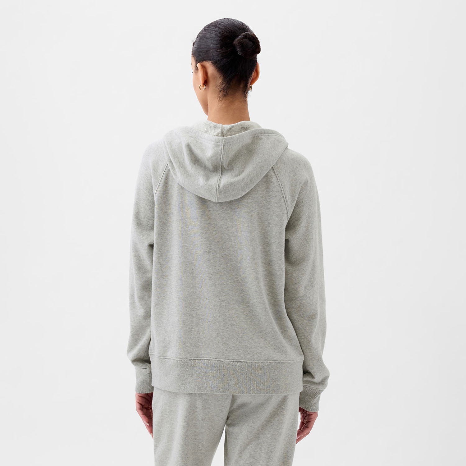 Sweatshirt GAP Fullzip Logo Hoodie Light Heather Grey B08 Grå | 870536-00, 1