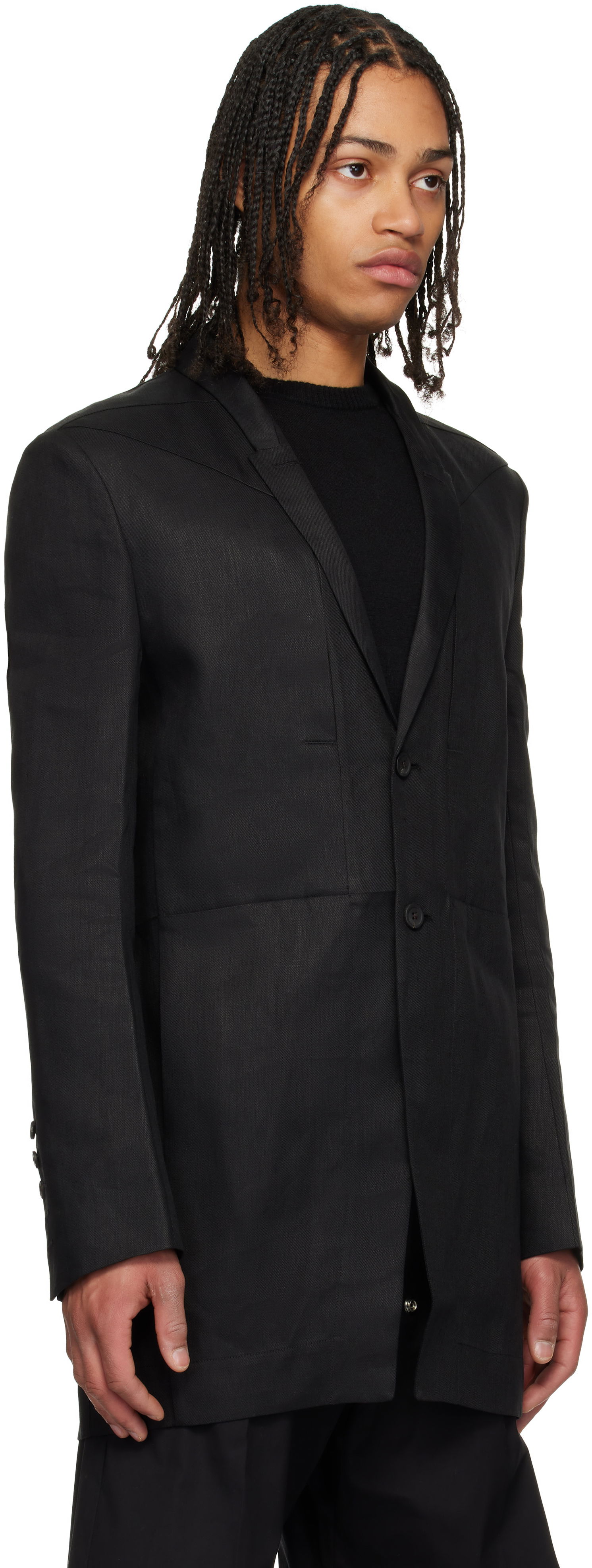 Jakke Rick Owens Rick Owens Hollywood Lido Blazer Sort | RU01E5753 TWL, 1